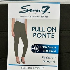 SEVEN7 Pull On Ponte Pant NWT Large